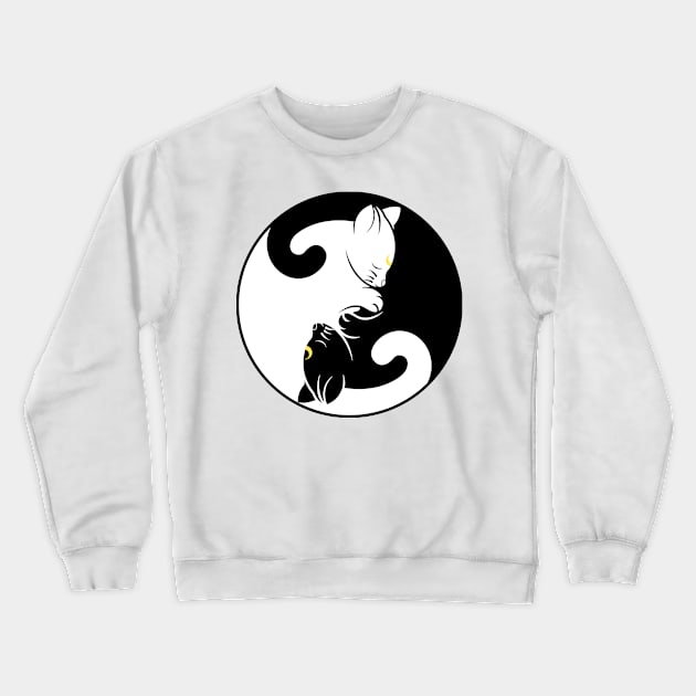 Cats Yin Yang Crewneck Sweatshirt by GNDesign